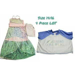 More Then Magic Sequin Mermaid Tail Skirt Cover Up / Unicorn 4 Piece Swim Suit